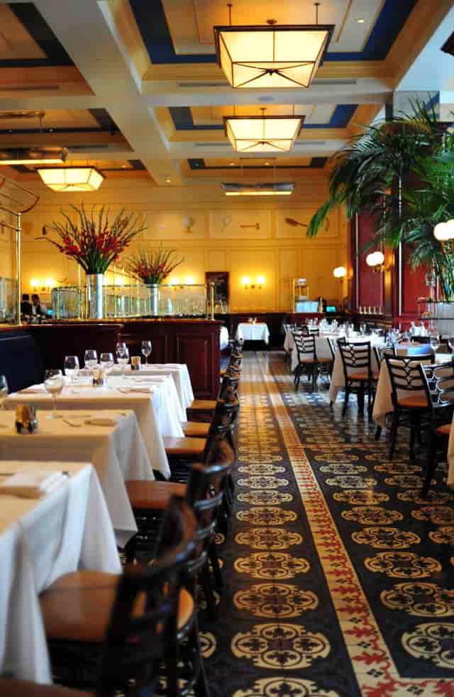 Bouchon Bistro private dining room, tiered seating, intimate event, corporate lunch
