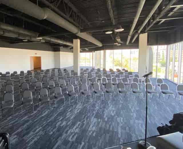 District North Theater, modern industrial venue, conference, event