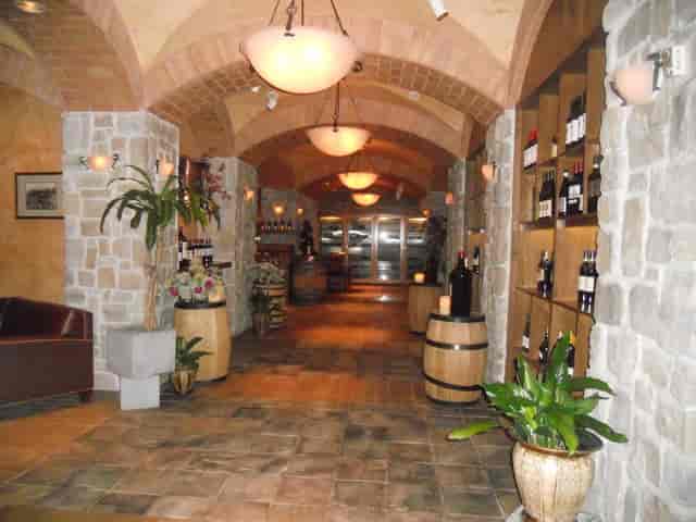 Rio Las Vegas wine cellar event space, rustic barrel decor, tasting dinner
