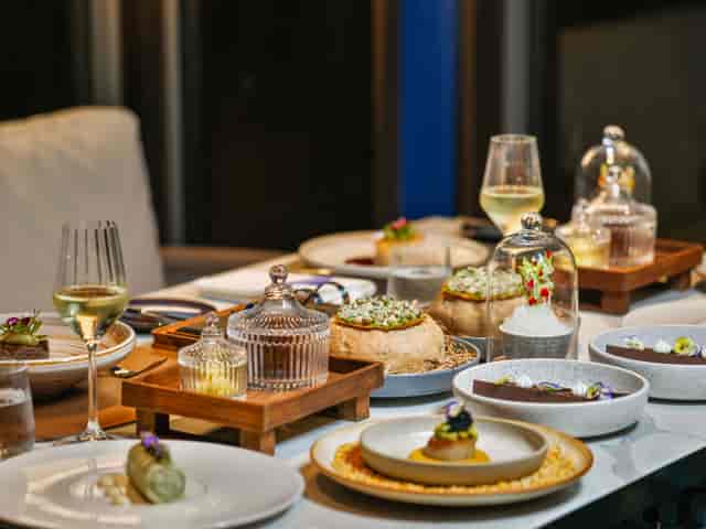 Fine dining tasting menu, exclusive event, VIP reception