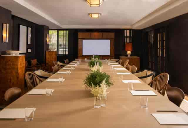 DC boardroom retreat, wood table, executive event