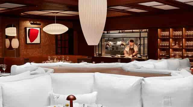 Lyle DC private dining room, open kitchen, executive dinner, VIP event