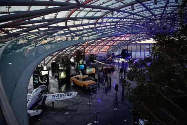Hangar-7 event space, aircraft display, corporate event, product launch