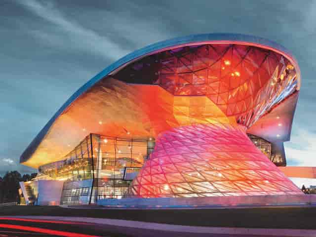 BMW Welt terrace event venue, modern, corporate