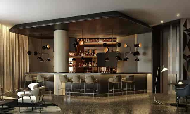 NH Collection Munich Nymphenburg modern bar, cocktail reception event