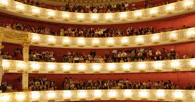 Bavarian State Opera gala venue, tiered seating, formal event, awards ceremony.