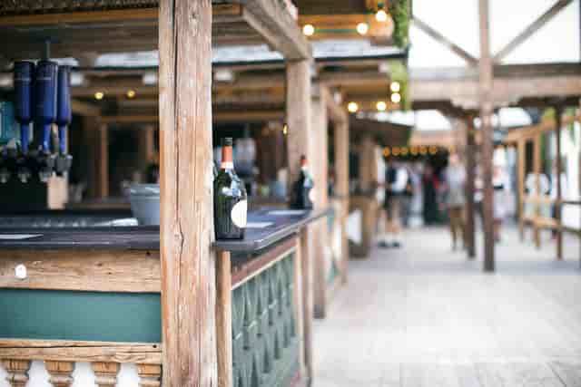 Rustic Käfer-Schänke bar, open-air, Oktoberfest event