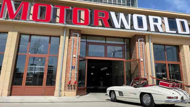 Zenith watch event, classic car backdrop, Motorworld Munich
