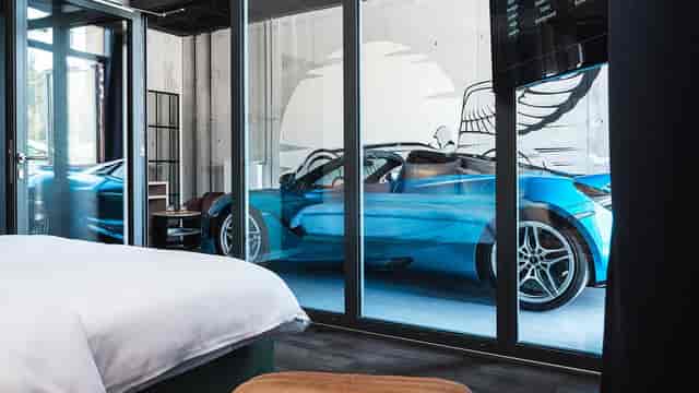 Zenith luxury car suite, Munich event space, automotive experience