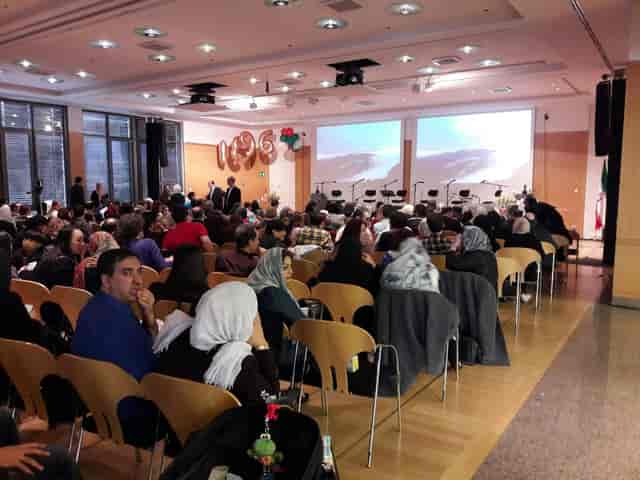 Munich Conference: Saal Franz Josef Strauß, seated event, projection screens