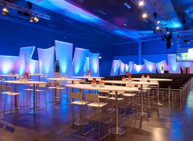 Modern convention hall reception, keynote, event