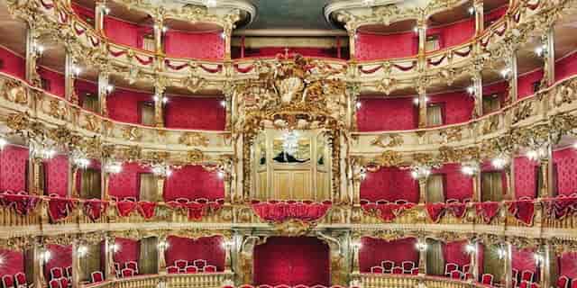 Munich Cuvilliés Theatre: ornate, red velvet, opera, gala