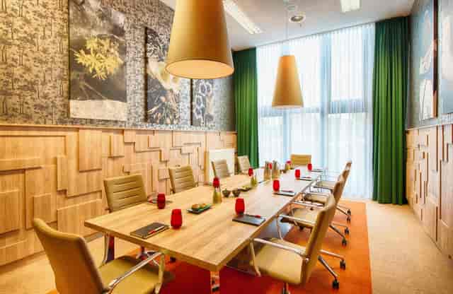 Modern Munich boardroom, executive meeting, event venue