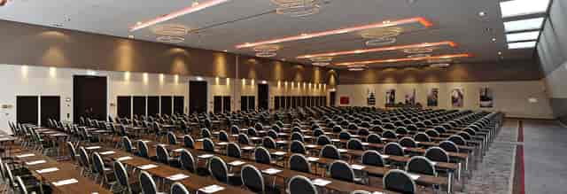Munich conference ballroom, tiered seating, hotel meeting, event space