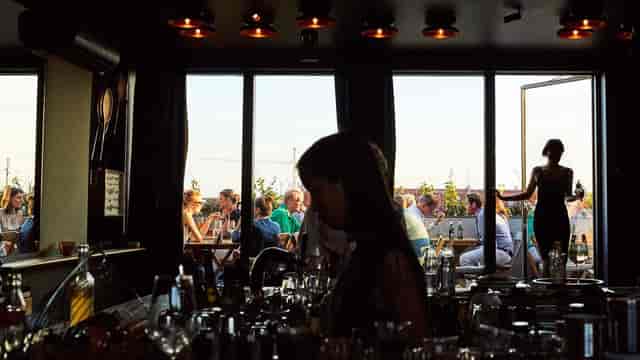 Flushing Meadows bar patio, networking event venue