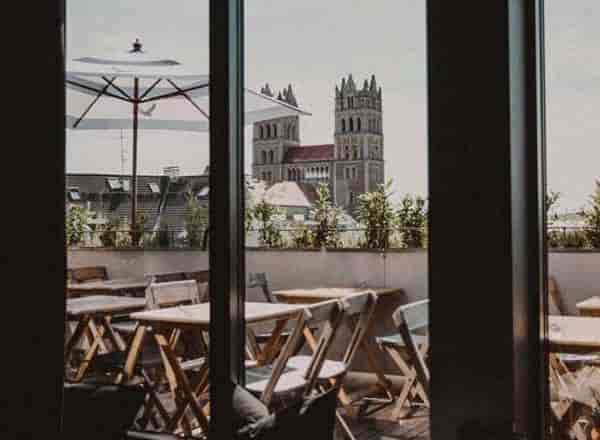 Rooftop bar Flushing, cathedral view, wedding reception
