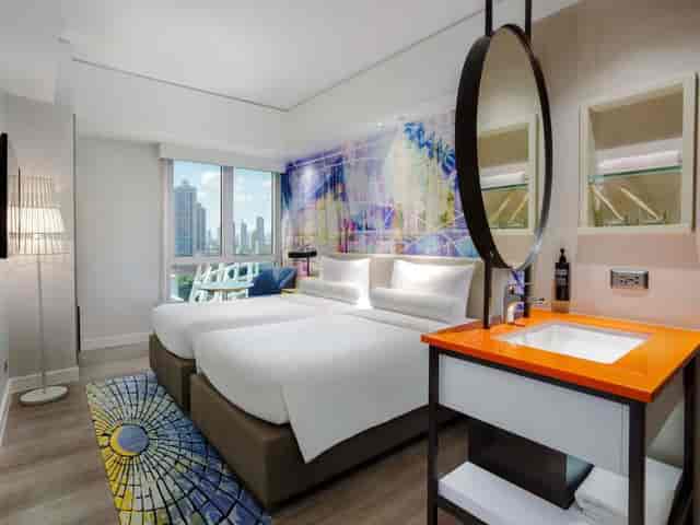 Bardot room, twin beds, event hotel, Manila