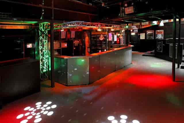 Backstage event venue, industrial bar, product launch, corporate reception