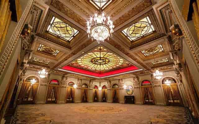 Luxury ballroom at InterContinental Athénée Palace for galas and corporate events.