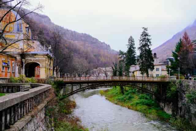 Băile Herculane spa ruins, historic architecture for atmospheric incentive retreat site.