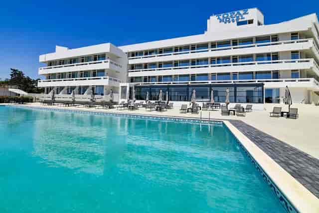 Modern hotel apartment pool venue for corporate incentive trips and networking events.