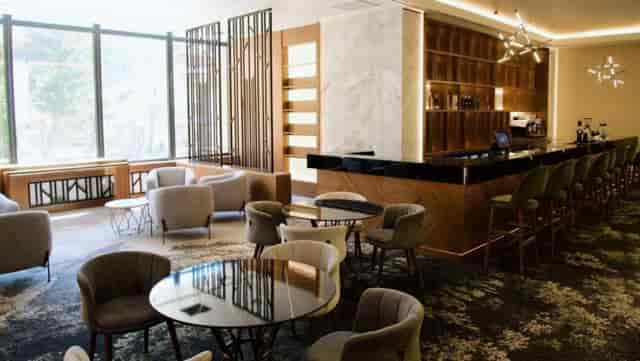 Hotel Alexandrion Experience bar lounge for corporate networking and small group breakout events.