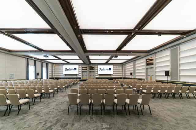 Theater-style conference room at Radisson Blu Bucharest, perfect for business seminars and events.