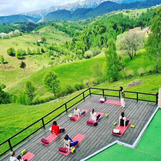 Akasha Retreat open-air deck for luxury corporate wellness and mindfulness events.