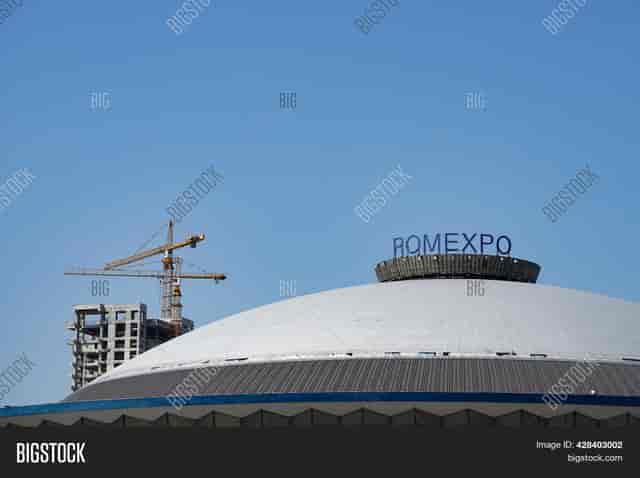 ROMEXPO exhibition pavilion expansion for large-scale trade shows and business events.