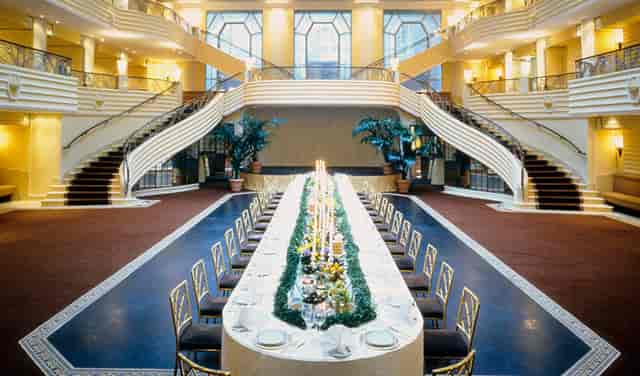 Elegant banquet setup in Ballroom, Ensemble at Bayerischer Hof for formal events.