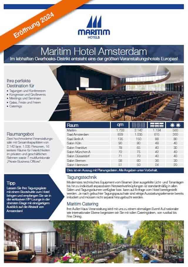 Modern breakout room at Maritim Hotel Amsterdam for corporate conferences and gala events.