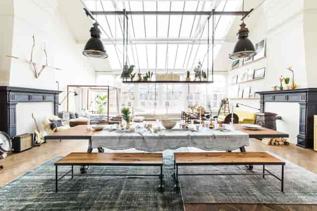 Loft at Theater Amsterdam: Industrial-style breakout space for corporate events and networking.