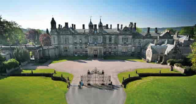 Historic Conservatory at Sandon Hall: elegant mansion for corporate events and retreats.