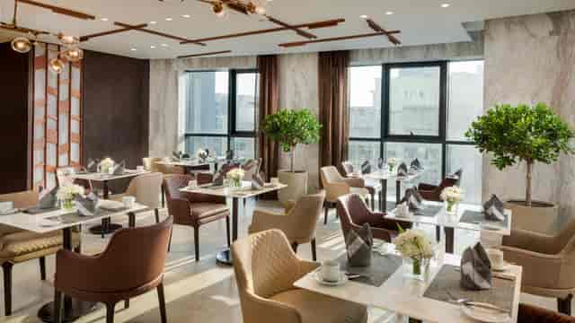 Millennium Place Barsha Heights suite for executive networking lunch and small group breakfast.