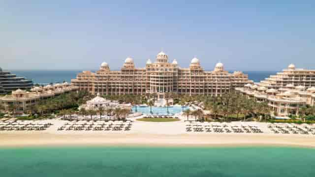 Glamorous Cinema at Raffles The Palm Dubai, beachfront luxury venue for corporate galas.