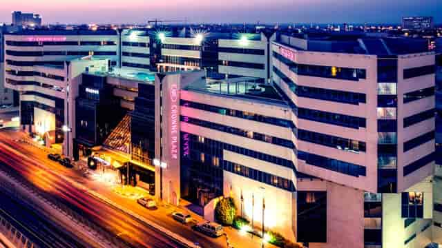 Al Habari hotel at Crowne Plaza Dubai for corporate conferences and large-scale business events.
