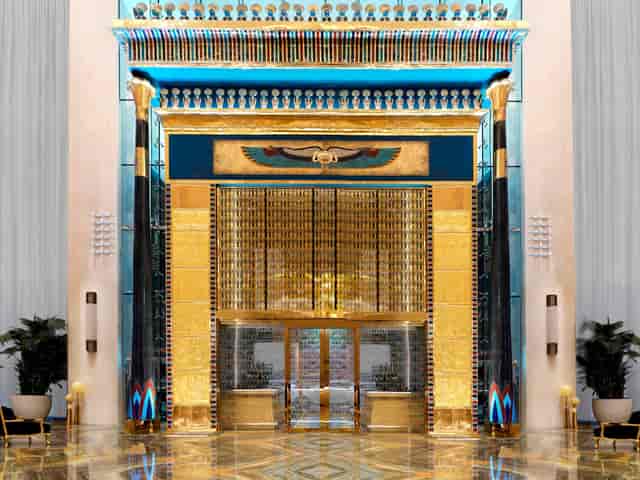 Paris at Sofitel Dubai The Obelisk: dramatic gala entryway, luxury event portal.