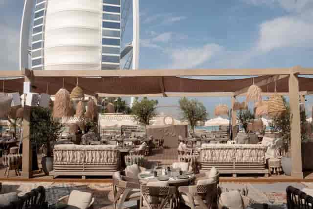 Verde Beach Dubai with Burj Al Arab view: luxury corporate event and incentive venue.