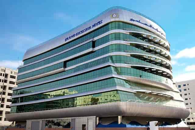 Emirates B at Grand Excelsior Hotel Deira with modern facade for corporate events and conferences.