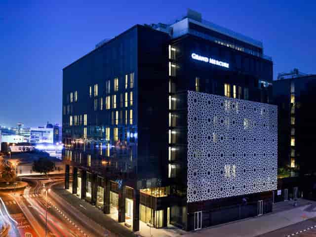 Walima Restaurant, Grand Mercure Dubai: modern hotel exterior for corporate events and galas.
