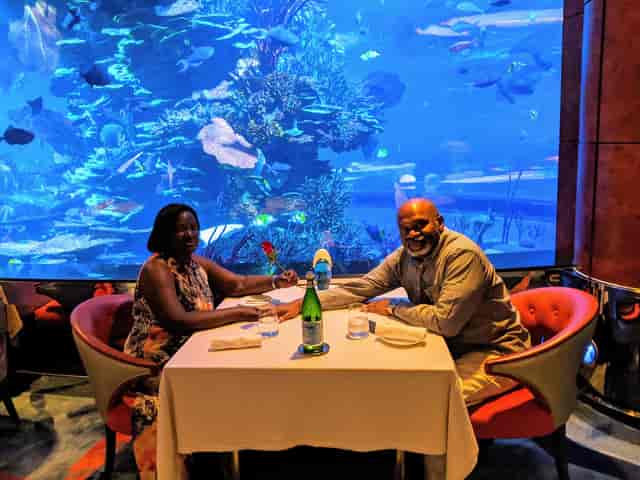 VIP incentive dinner at Ristorante L'Olivo, Burj Al Arab featuring iconic luxury architecture.