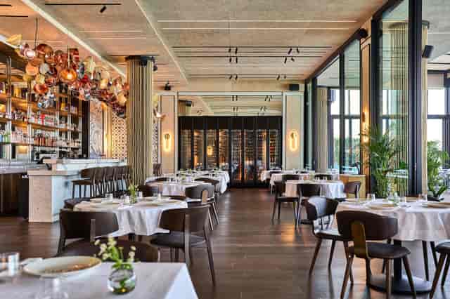 Upscale Em Sherif Sea Café restaurant for corporate dining and gala events.