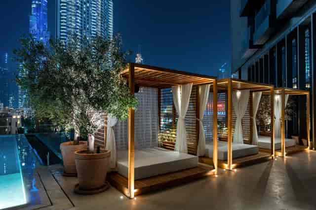 Thia Sky Lounge rooftop VIP breakout session with city views for corporate events.