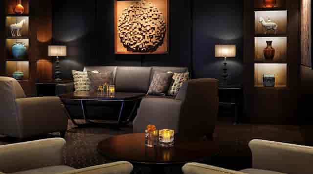Cigar Lounge at Address Creek Harbour: Plush VIP seating for executive networking and private events.