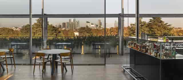 Terrazza Triennale event space with skyline backdrop, ideal for corporate functions and networking.