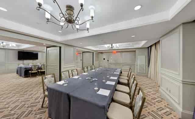 Empire Ballroom boardroom setup with conference layout for executive meetings and breakout sessions.