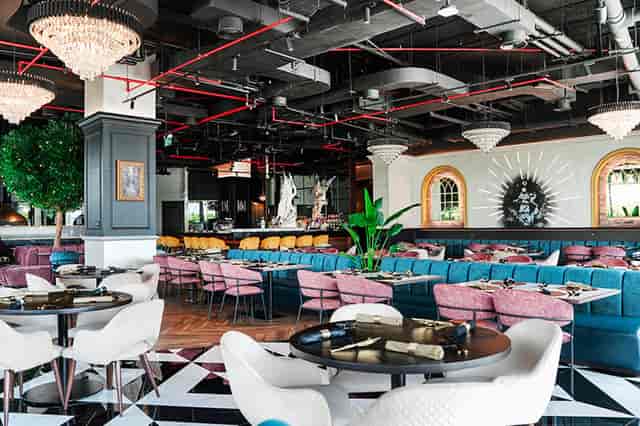Show Kitchen in Address Beach Resort with stylish decor, ideal for events and meetings.
