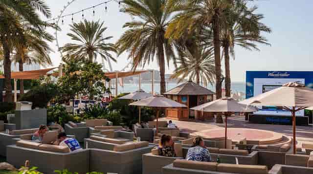Wave Breaker outdoor event space at Address Beach Resort, perfect for networking and gatherings.