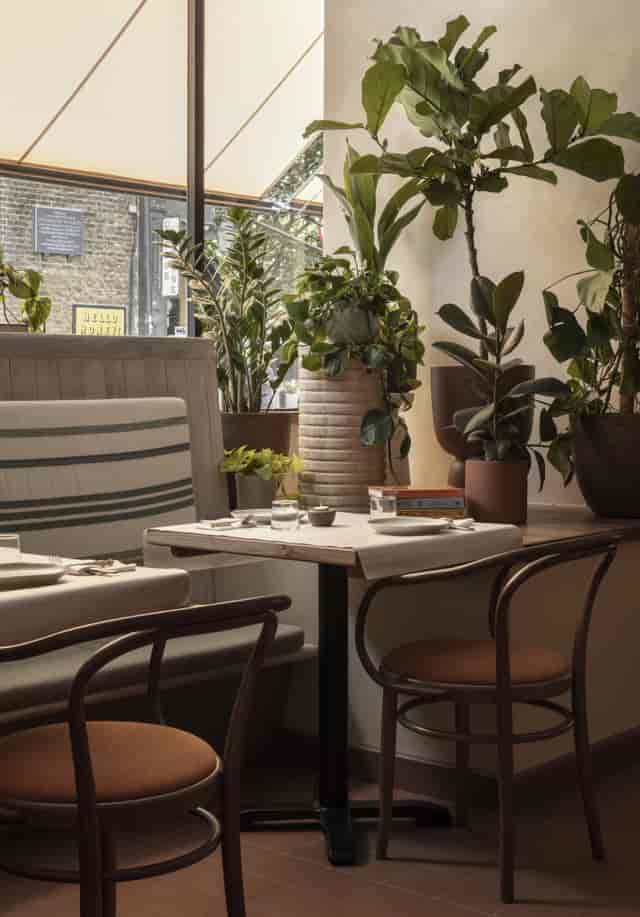Private dining room with biophilic design for VIP breakout sessions and networking events.