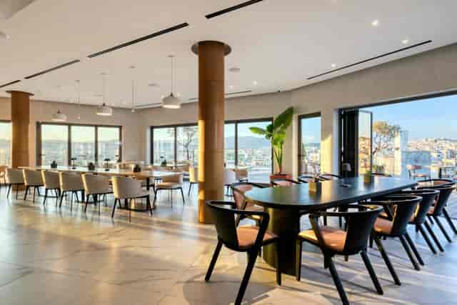 Stanley Hotel business center with panoramic views for corporate boardroom meetings and networking.